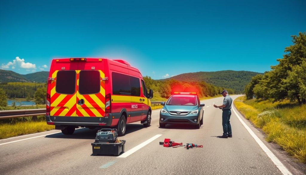 Emergency roadside assistance for car insurance